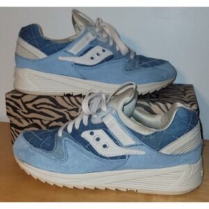 Saucony Grid Boro 8500 Shoes s70343-2 Washed Denim Men's 7.5 Blue